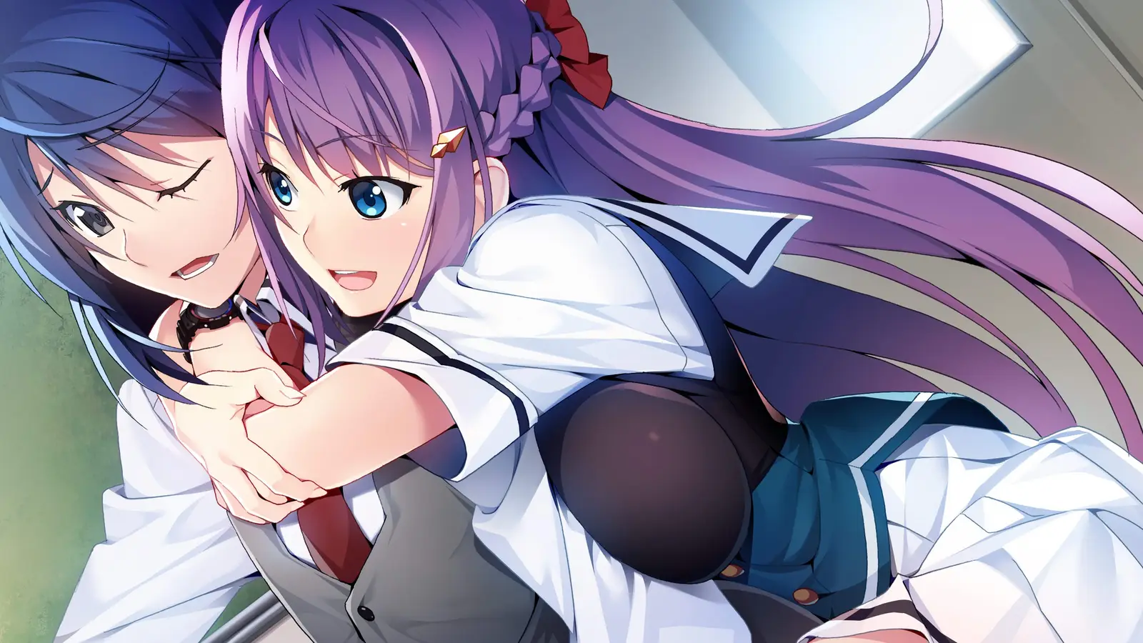 Grisaia Phantom Trigger Dvoe Obnimashki - Two Anime Girls Embracing in ...