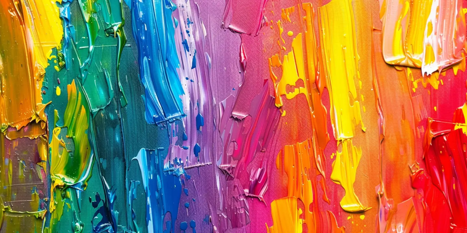 Paint Texture Multicolor Colorful Paint Rainbow Texture with Brush Strokes and Canvas - Free ...