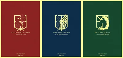 Attack On Titan Triple Logo Display