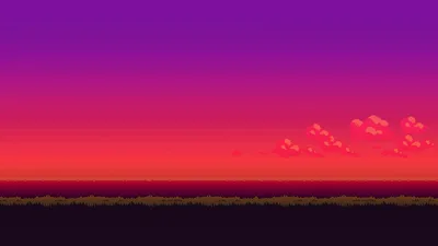 Pixel Pokemon Sunset in 8-Bit Dreams