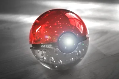 Glistening Pokéball in Wet Light