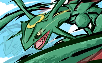 Rayquaza Vector Illustration in Nature