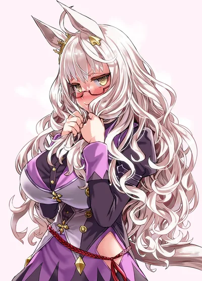 Embarrassed Horse Girl in Purple