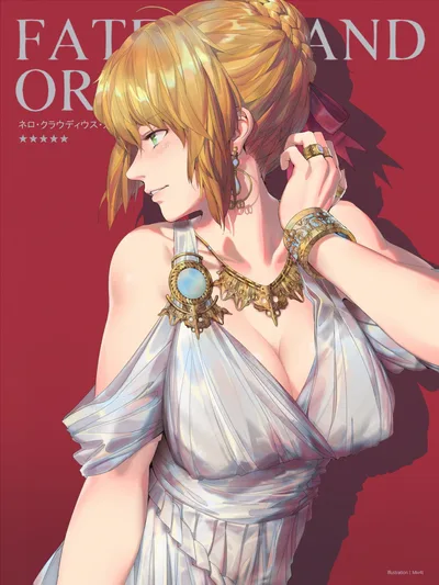 Blonde Anime Beauty in Profile