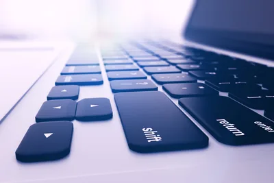 MacBook Keys in Soft Focus