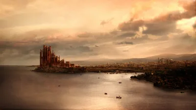 Golden Dusk Over Ancient Towers