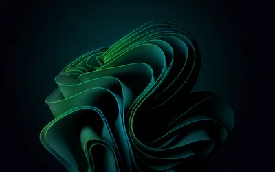 Emerald Flow Abstract Digital Art