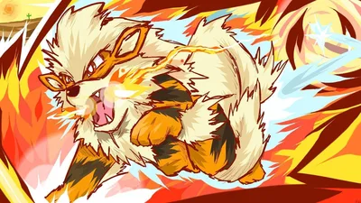 Arcanine's Fiery Spirit - Abstract Vector Art - free abstract wallpaper 1600×900