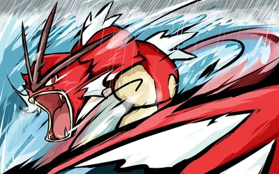Shiny Gyarados: Crimson Fury Unleashed - free anime wallpaper 1600×1000