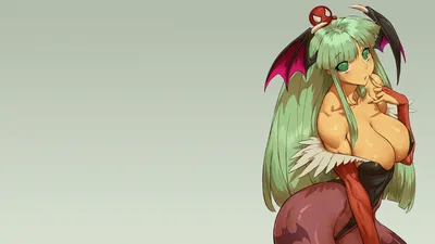 Morrigan's Enchanting Gaze - free anime wallpaper 4000×2250