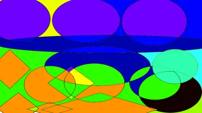 Colorful Abstract Geometric Shapes And Overlapping Ovals - free wallpaper 3840×2160