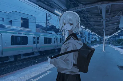 Train Station Dreams - free anime wallpaper 4032×2661