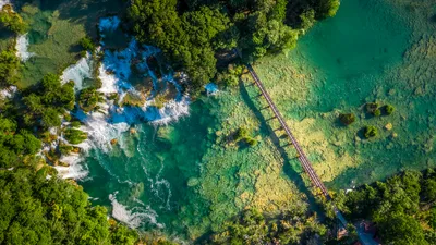 Emerald Waters of Skradinski Buk - free wallpaper 3840×2160
