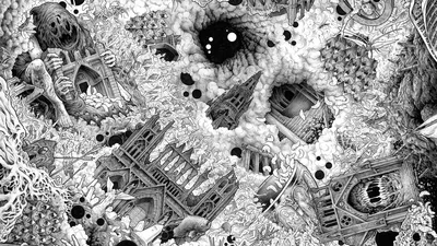 Skeletal Monuments of the Void - free wallpaper 3840×2160