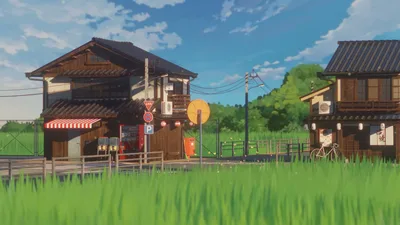 Rural Japanese Village Morning - free landscapes wallpaper 3840×2160
