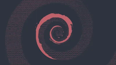 Debian Spiral: Minimal Digital Code - free abstract wallpaper 3840×2160