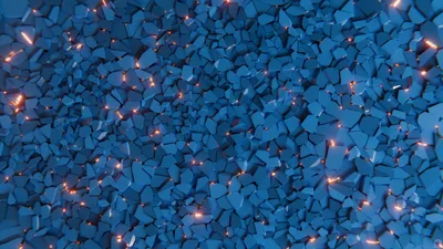 Shattered Blue Light Fragments - free abstract wallpaper 3840×2160
