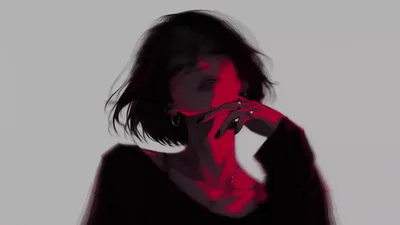 Crimson Whisper Portrait - free art & design wallpaper 3840×2160