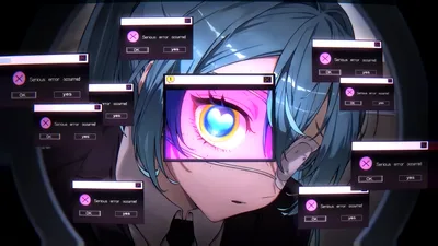 Digital Dreams and System Errors - free anime wallpaper 2560×1440