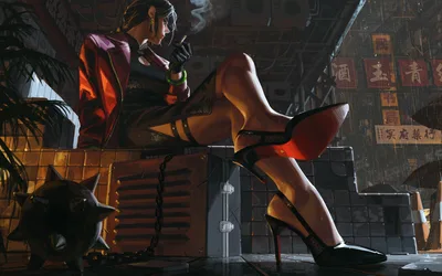 Neon Rain: Midnight Solitude - free cyberpunk wallpaper 5312×3320