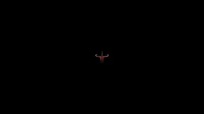 Quake 3 Arena Logo in Red Minimalism - free gaming wallpaper 3840×2160