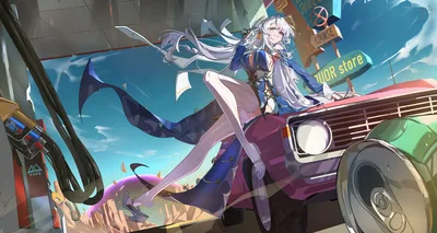 Velina's Desert Drive - free anime wallpaper 3840×2046