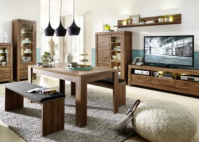 Modern Living Room with Wood Furniture and Television - free abstract wallpaper 2000×1427