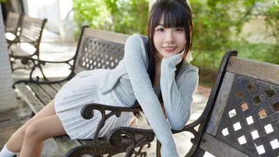 Young Woman Posing on Ornate Bench in Garden - free people & portraits wallpaper 5184×2916