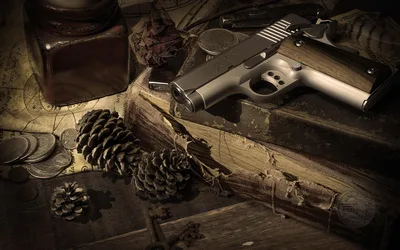 Vintage Still Life With Handgun And Tactical Gear - free architecture wallpaper 3840×2400