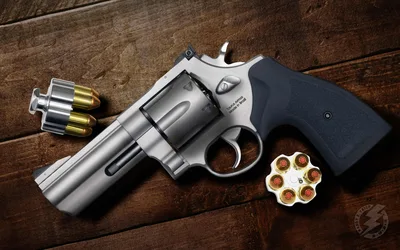 Revolver with Ammunition on Wooden Surface - free architecture wallpaper 3840×2400