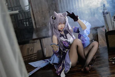 Anime Character in Purple Outfit on Urban Rooftop - free people & portraits wallpaper 6720×4480