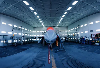 Military Fighter Jet In Modern Aircraft Hangar - free cars & vehicles wallpaper 5674×3878