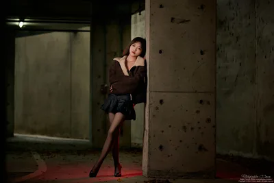 Woman Posing in Urban Underground Parking Structure - free people & portraits wallpaper 4938×3291