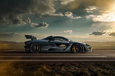 Dark Hypercar with Gullwing Doors on Rural Highway - free cars & vehicles wallpaper 7952×5304