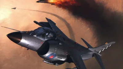 Fighter Spacecraft in Desert Combat Formation - free cars & vehicles wallpaper 1920×1080