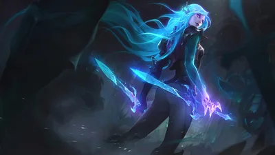 Ethereal Warrior with Glowing Blue Energy Blades - free gaming wallpaper 7680×4320