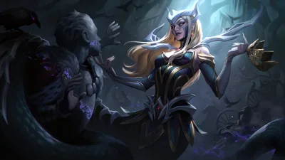 Ethereal Female Character With Horns Among Dark Spirits - free gaming wallpaper 7680×4320