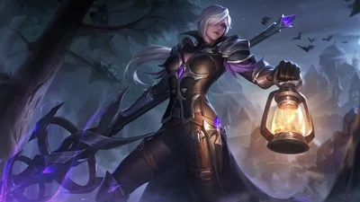 Armored Warrior with Glowing Lantern in Mystical Night - free gaming wallpaper 3840×2160