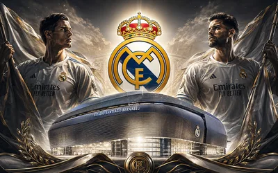 Real Madrid Stadium Glory with Majestic Figures - free art & design wallpaper 3840×2400