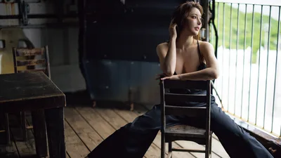 Woman Seated in Rustic Interior with Natural Light - free people & portraits wallpaper 4096×2304
