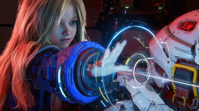 Futuristic Character With Holographic Technology Interface - free art & design wallpaper 3840×2160