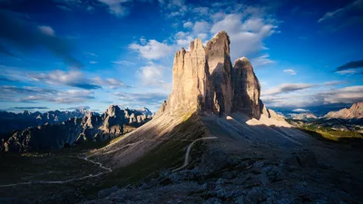 Ra Gusela Peak in the Dolomites Mountains - free landscapes wallpaper 9322×5244