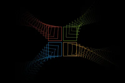 Four Colored Neon Squares With Radiating Lines - free technology wallpaper 4500×3000