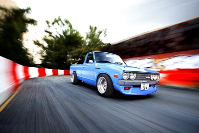 Blue Classic Truck Drifting Through Urban Street - free cars & vehicles wallpaper 1920×1280