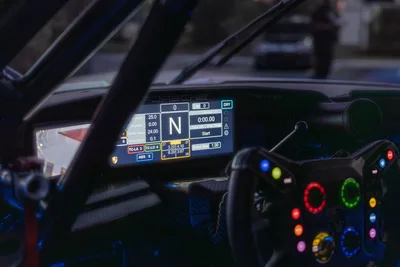 Porsche Race Car Cockpit with Telemetry Display and Controller - free cars & vehicles wallpaper 9504×6336