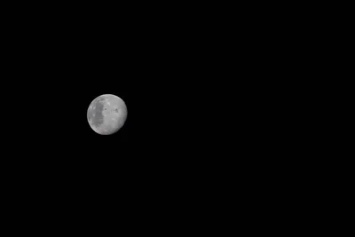 Full Moon Against Black Night Sky - free space wallpaper 5568×3712