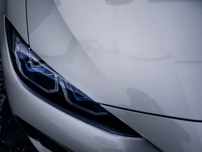 Modern White Car Headlight with Blue LED Detail - free cars & vehicles wallpaper 6144×4608