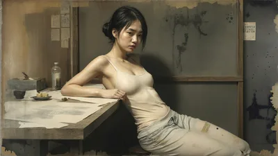 Woman at Desk with Papers and Water Bottle - free people & portraits wallpaper 3840×2160
