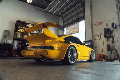 Yellow Porsche With Gullwing Doors Open in Garage - free cars & vehicles wallpaper 2048×1365