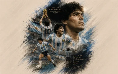 Diego Maradona FIFA World Cup Winner 1986 Tribute - free sports wallpaper 3840×2400